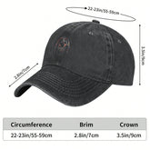 Stylish Printed Horse Lover Horseback Riding Equestrian Print Fashion Denim Baseball Cap - Adjustable Washed Cotton Dad Hat - Lightweight, Breathable & Durable - Unisex Outdoor Sports & Casual Style